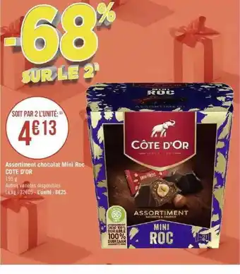 Géant Casino Assortiment chocolat mini roc côte d'or offre