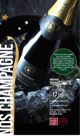 Match Champagne paillette offre