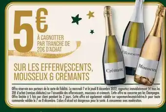 Les effervescents, mousseux & crémants