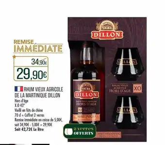 Match Rhum vieux agricole de la martinique dillon offre