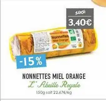 Naturalia Nonnettes miel orange l'abeille royale offre