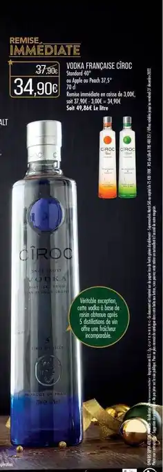 Match Vodka française cîroc offre