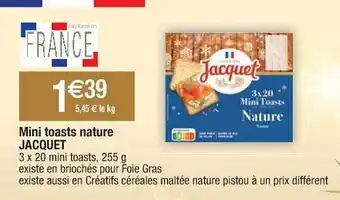 Cora x Carrefour Mini toasts nature jacquet offre