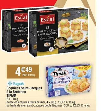 Cora x Carrefour Coquilles saint-jacques à la bretonne tipiak offre