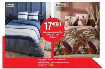 Cora x Carrefour La housse de couette 200 x 200 cm + 2 taies, parure de lit offre