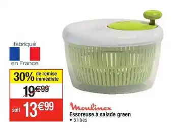 Cora x Carrefour Essoreuse à salade green moulinex offre