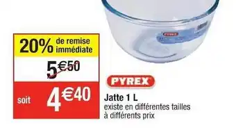 Cora x Carrefour Jatte 1 l pyrex offre