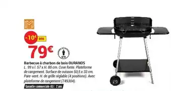 Bricorama Barbecue à charbon de bois ouranos offre
