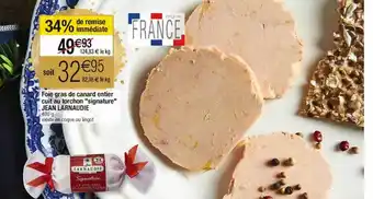 Cora x Carrefour Foie gras de canard entier cuit au torchon offre