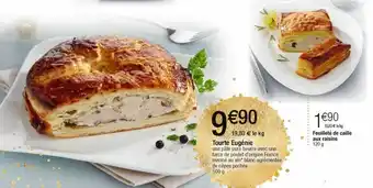 Tourte eugénie, feuilleté de caille aux raisins