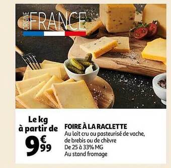 Auchan Foire à la raclette offre