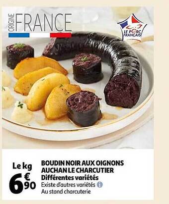 Auchan Boudin noir aux oignons auchan le charcutier offre