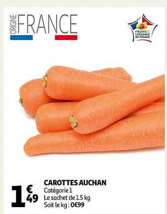 Auchan Carottes auchan offre