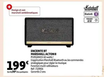 Auchan Enceinte bt marshall action ii offre
