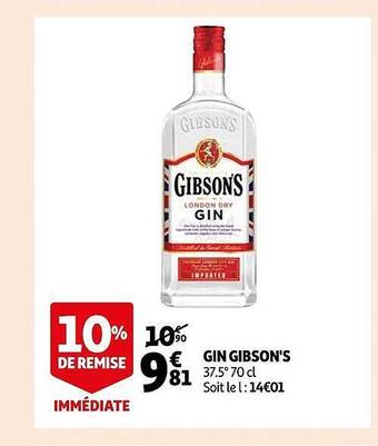 Auchan Gin gibson's offre