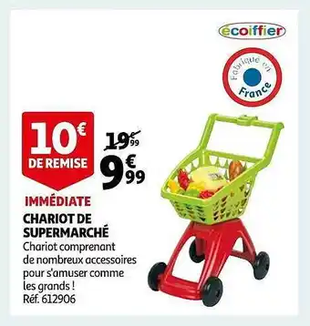 Auchan Chariot de supermarché écoiffier offre