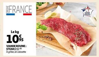 Auchan Viande bovine : steak** offre
