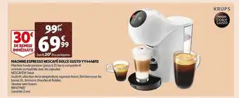 Auchan Machine espresso nescafé dolce gusto yy4446fd offre