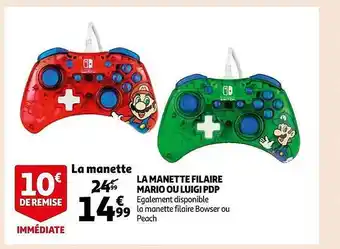 Auchan La manette filaire mario ou luigi pdp offre