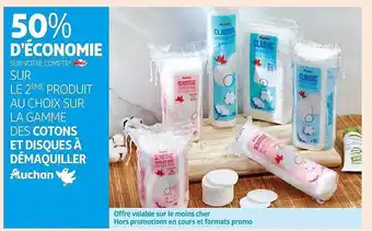 La gamme des cotons et disques à démaquiller auchan