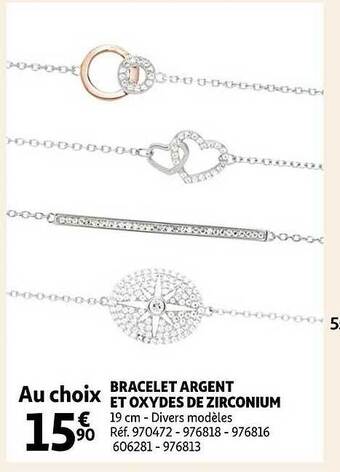 Auchan Bracelet argent et oxydes de zirconium offre