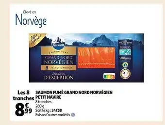 Auchan Saumon fumé grand nord norvégien petit navire offre
