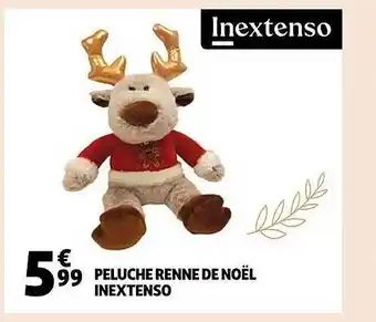 Auchan Peluche renne de noël inextenso offre