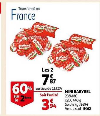 Auchan Mini babybel offre