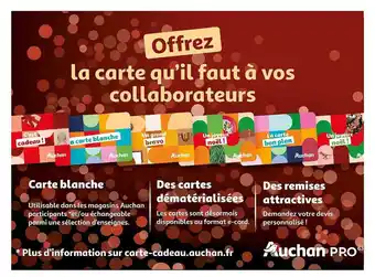 Auchan Carte blanche, des cartes dématérialisées, des remises attractives offre