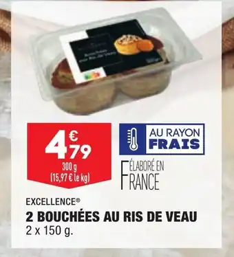 ALDI 2 Bouchées au Ris de Veau offre