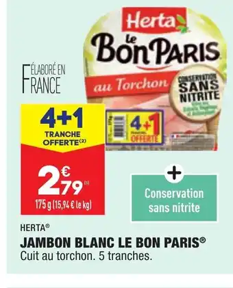 ALDI Jambon Blanc Le Bon Paris offre