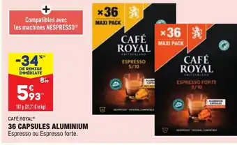 36 Capsules Aluminium
