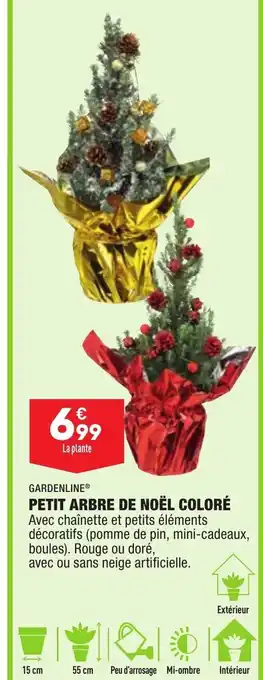 ALDI Petit Arbre de Noël Coloré offre