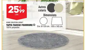 ALDI Tapis Fausse Fourrure offre