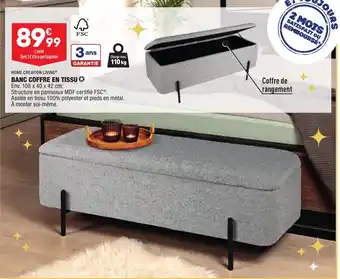 ALDI Banc Coffre en Tissu offre