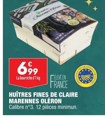 ALDI Huîtres Fines de Claires Marennes Oléron offre