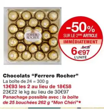 Monoprix Chocolats Ferrero Rocher offre