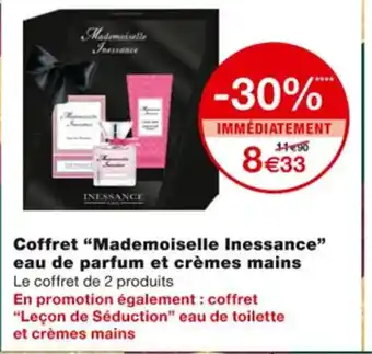 Monoprix Coffret Mademoiselle Inessance eau de Parfum et Crèmes Mains offre