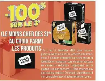 Casino Supermarchés Produits carte noire offre