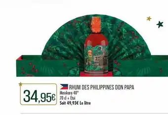 Match Rhum des philippines don papa offre
