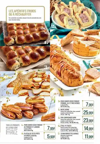 Match Pains damier cœur fondant au fromage et lardons, plateau de petits pâtés en croûte cocktail, pains damier cœur fondant fromag offre