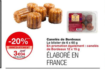 Monoprix Canelés de Bordeaux offre