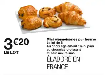 Monoprix Mini Viennoiseries Pur Beurre offre