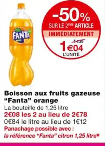 Monoprix Boisson aux Fruits Gazeuse Fanta Orange offre