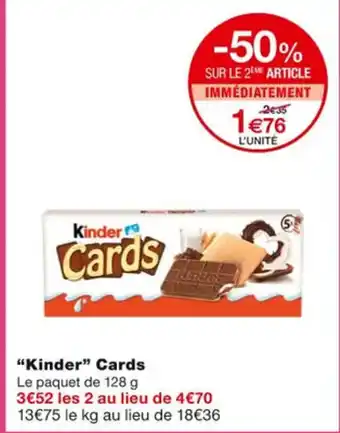 Monoprix Kinder Cards offre