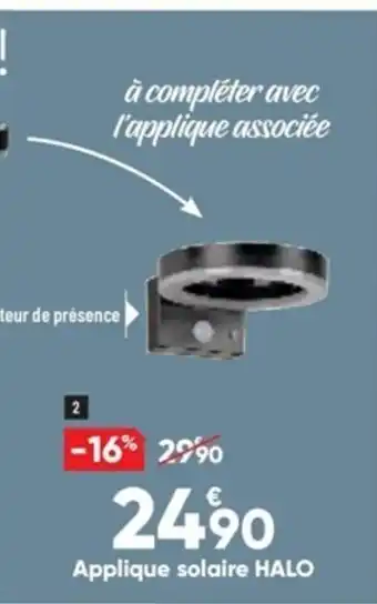 Bricorama Applique solaire halo offre