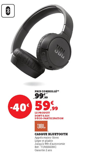 Super U Casque Bluetooth offre