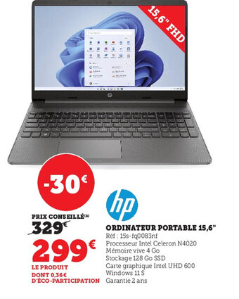 Super U Ordinateur Portable 15,6 offre