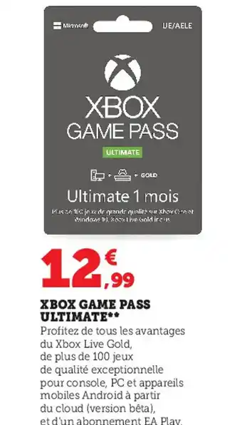 Xbox Game Pass ultimate