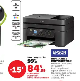 Super U Epson Imprimante Multifonction offre